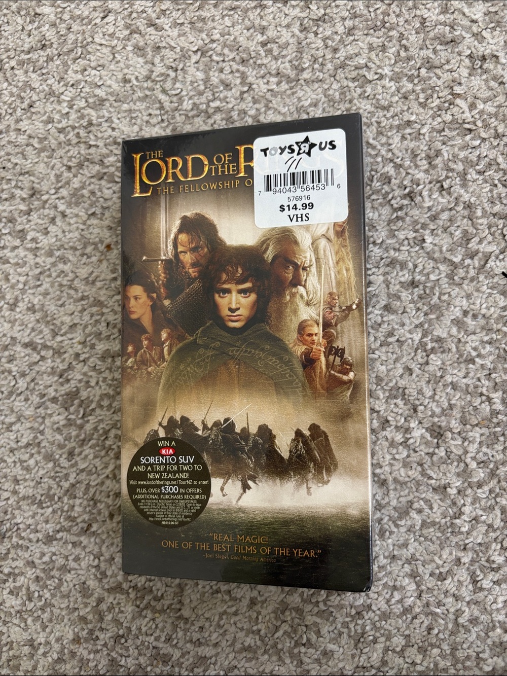 The Lord of the Rings: The Fellowship of the Ring VHS - Brown/Gold Artwork